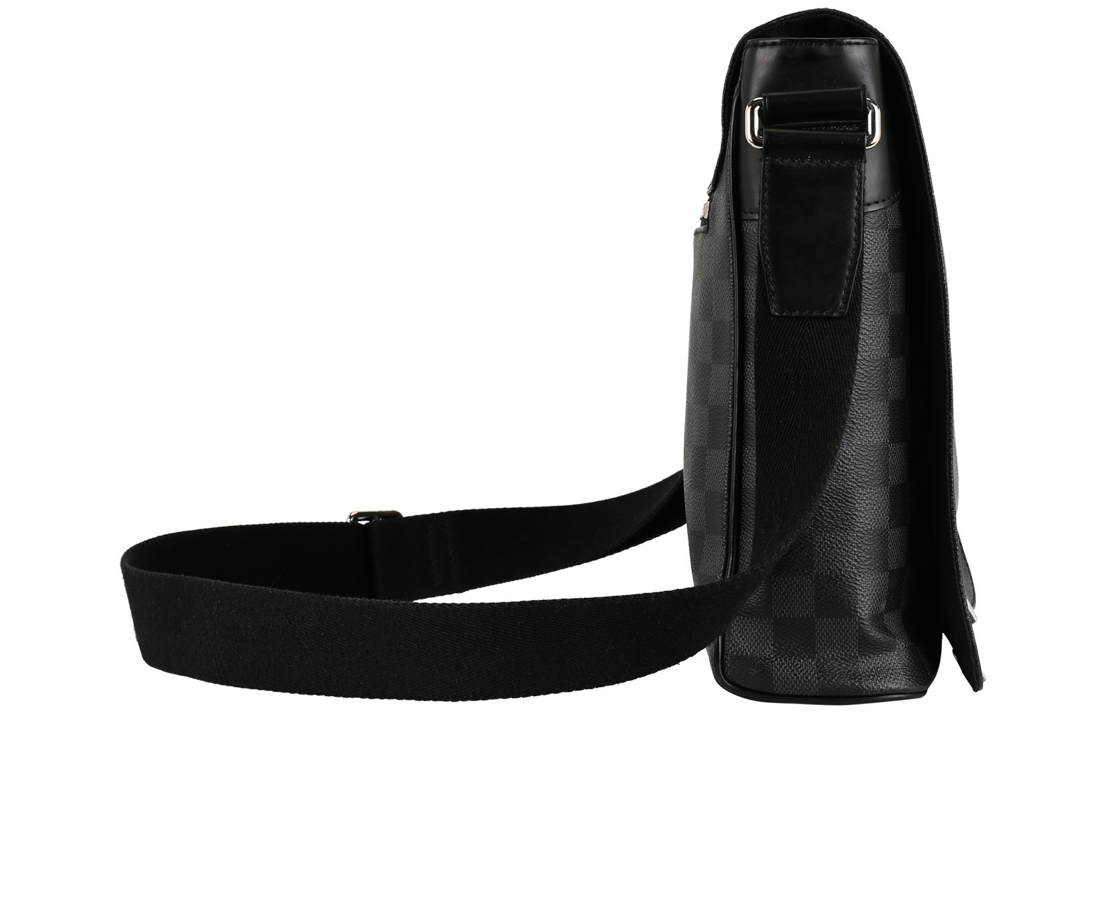 District GM, &pound;695, Handbags, Black, Canvas, Side view